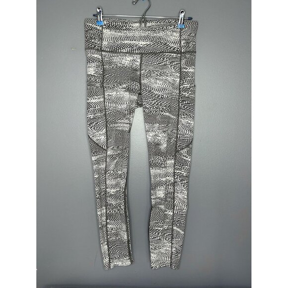 Lululemon Leggings Nulux Fast free 7/8 Tight II Womens 10 Swerve Vapor Met Grey - Picture 9 of 10